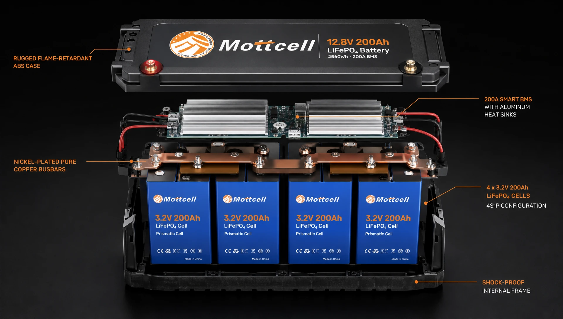 12.8v 200ah电池组工厂 山木新能源 200A持续大电流智能BMS与车规电芯组装 12.8v 200ah电池组工厂 山木新能源 200A持续大电流智能BMS与车规电芯组装