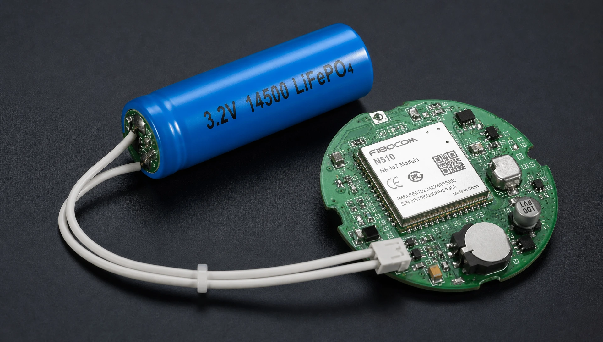工业级 3.2V 14500 磷酸铁锂电池带微型BMS保护板与特氟龙线束 工业级 3.2V 14500 磷酸铁锂电池带微型BMS保护板与特氟龙线束