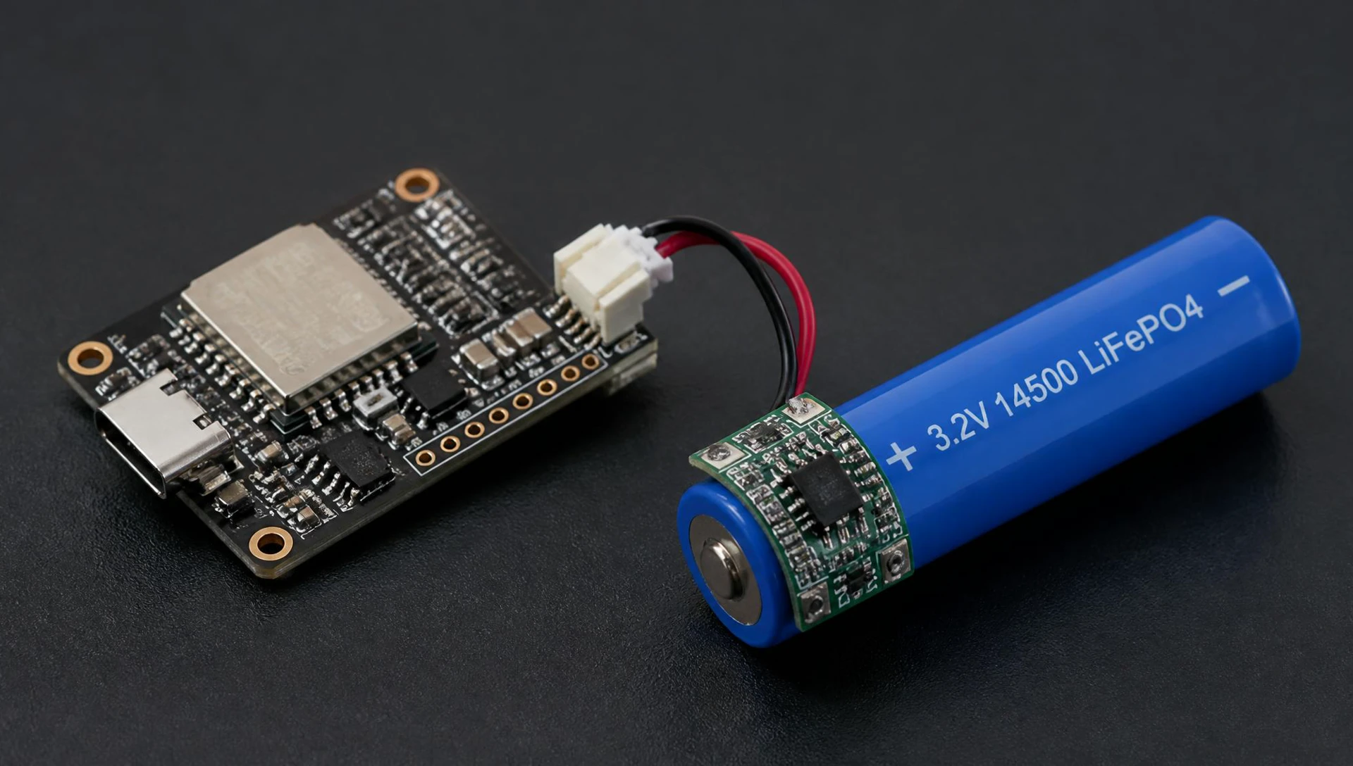 工业级 3.2V 14500磷酸铁锂电池带BMS保护板与微型连接器 工业级 3.2V 14500磷酸铁锂电池带BMS保护板与微型连接器