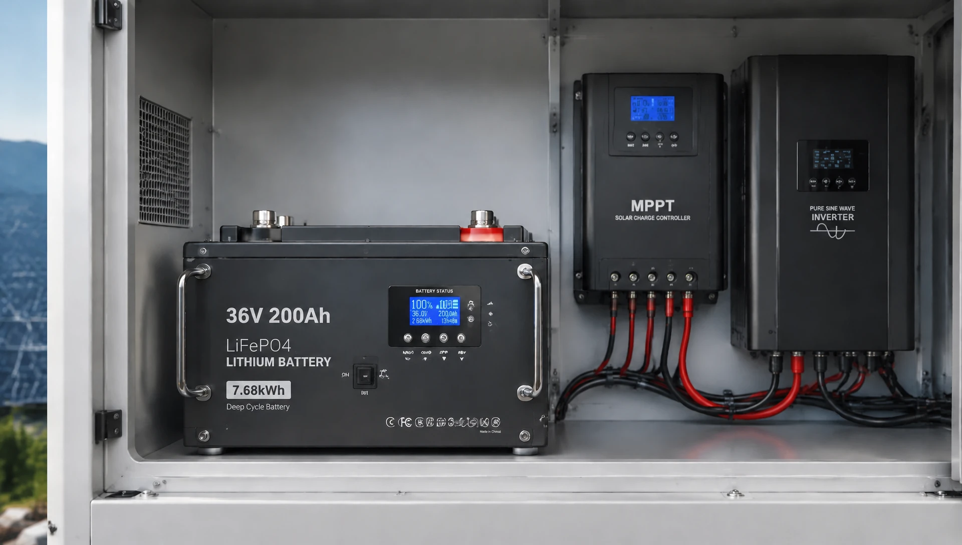 用于太阳能系统的 36V 200Ah 电池组离网应用场景 用于太阳能系统的 36V 200Ah 电池组离网应用场景